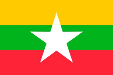 Myanmar vektör bayrak. Naypyitaw