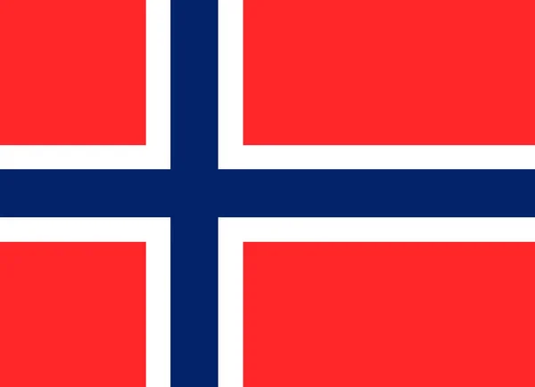 Drapeau Vectoriel Norvège Oslo — Image vectorielle