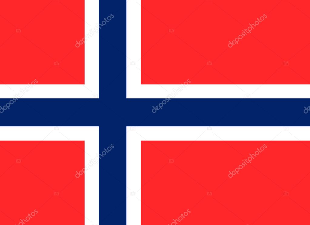 Norway vector flag. Oslo