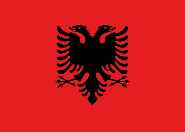 Arnavutluk ulusal bayrak. Vektör çizim. Tiran