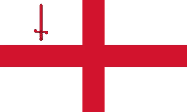 Vlag van Londen city, Verenigd Koninkrijk — Stockvector