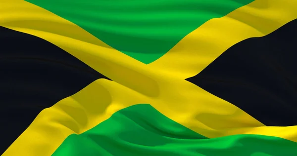 Jamaicai zászló hazafias háttér, 3D-s illusztráció — Stock Fotó