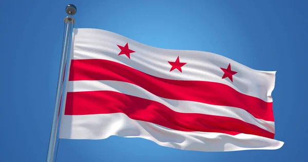 Washington, District of Columbia, Amerikas förenta stater flagga — Stockfoto