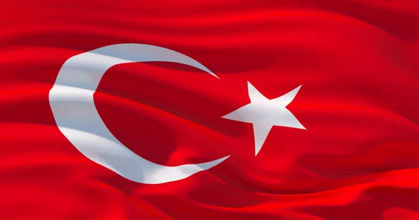 Bandeira da Turquia fundo patriótico, ilustração 3d — Fotografia de Stock