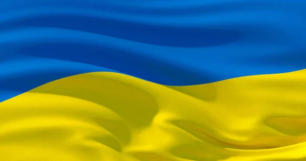 Ukraina flaga patriotycznych tle, ilustracja 3D — Zdjęcie stockowe