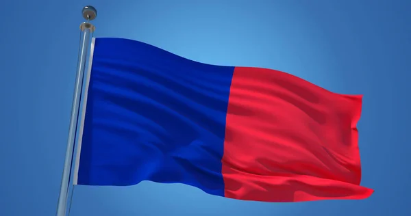 Bandeira de Paris, França capital no céu azul claro, patriótico backg — Fotografia de Stock