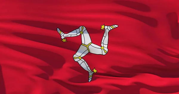 Ostrov Man Flag. 3D ilustrace — Stock fotografie