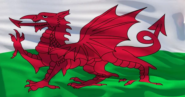 Bandiera Galles. Illustrazione 3d — Foto Stock