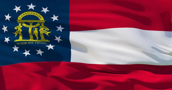 US State Politics Or Business Concept: Georgia Flag, Background — Stock Photo, Image