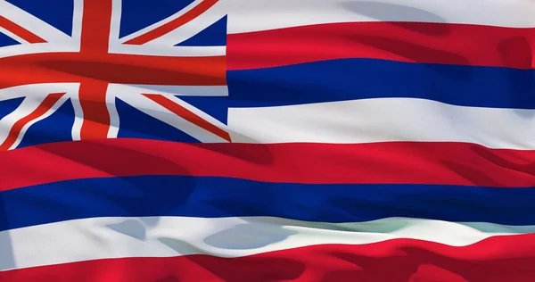 Флаг Гавайев, качественная реалистичная 3D иллюстрация — стоковое фото