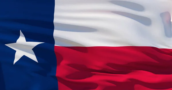 Texas állam integetett zászló, Amerikai Egyesült Államok. 3D illustrati — Stock Fotó