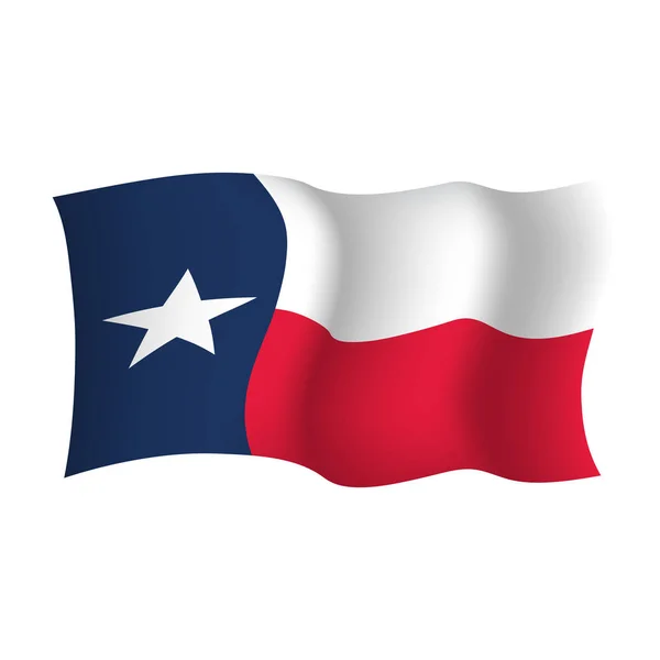 Bandera estatal de Texas. Ilustración vectorial — Vector de stock