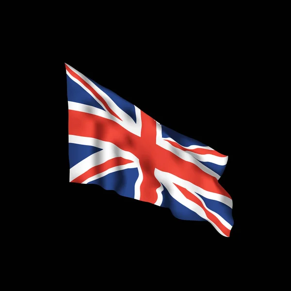 Storbritannien viftande flagga. Vektor illustration — Stock vektor