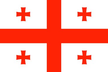 Gürcistan ulusal bayrağı. Vektör illüstrasyon. Tiflis