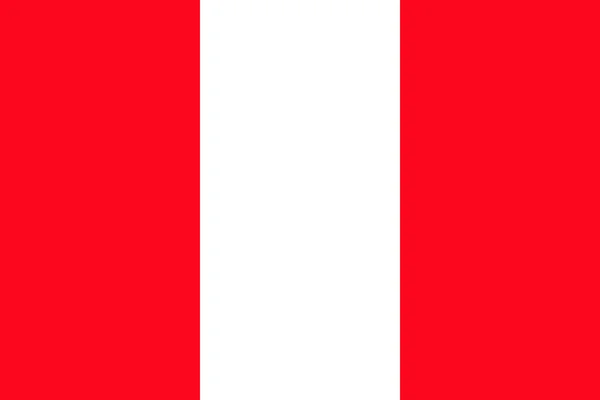 Bandera nacional de Perú. Ilustración vectorial. Lima — Vector de stock