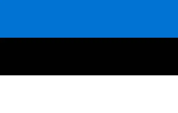 Bandera nacional Estonia. Ilustración vectorial. Tallin — Vector de stock