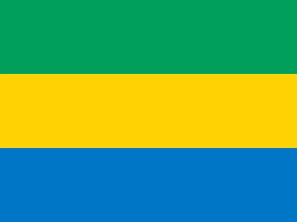 Gabun-Nationalflagge. Vektorillustration. Libreville — Stockvektor