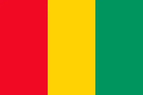 Bandera nacional de Guinea. Ilustración vectorial. Conakry. — Vector de stock