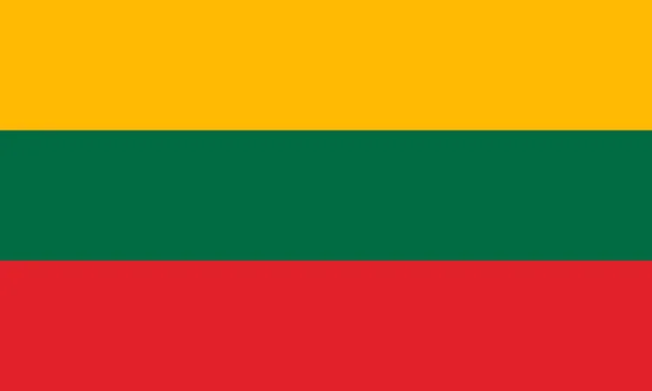 立陶宛国旗。矢量插图。维尔纽斯 — 图库矢量图片