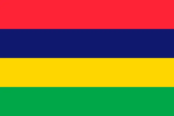 Národní vlajka Mauricia. Vektorová ilustrace. Přístav Louis — Stockový vektor