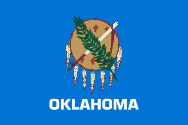 Oklahoma eyalet bayrağı. Vektör çizimi