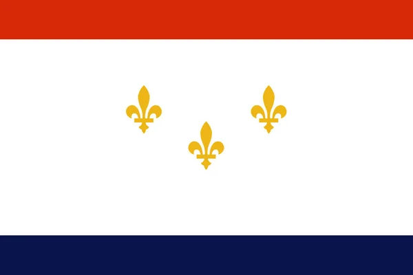 Flagge der neuen orleans, louisiana, vereinigte staaten von amerika. Vektor — Stockvektor