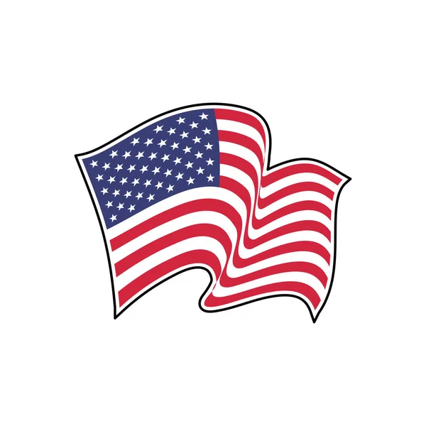 Флаг США. Векторный флаг США — стоковый вектор