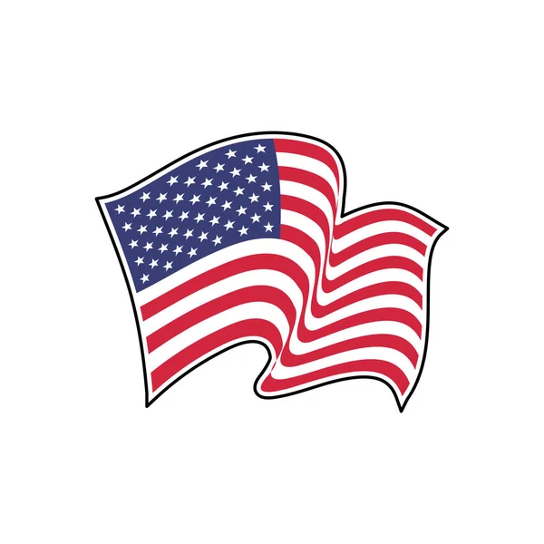 USA flagga. Vector flagga Sverige — Stock vektor