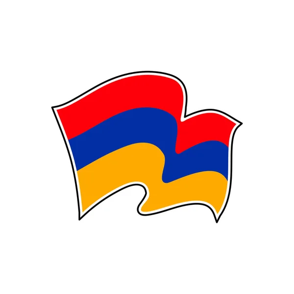 Armenia Vektor Flagge. Eriwan — Stockvektor