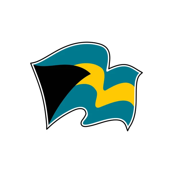 Государственный флаг Багамских островов. Векторная иллюстрация. Нассау — стоковый вектор