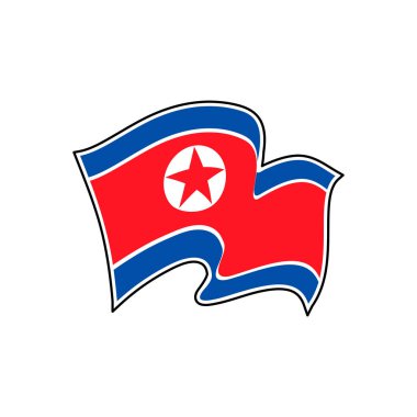 Kuzey Kore vektör bayrağı. Pyongyang