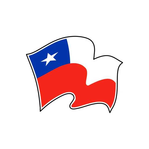 Bandera vectorial de Chile — Archivo Imágenes Vectoriales