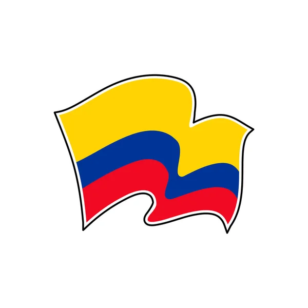 哥伦比亚国旗。矢量插图。波哥大 — 图库矢量图片