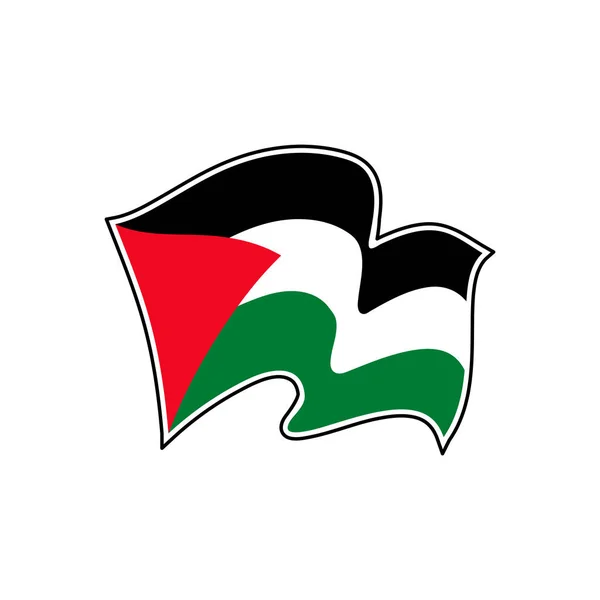 Palestinská vlajka. Vektorová ilustrace — Stockový vektor