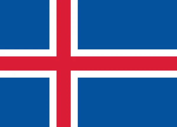 Drapeau vectoriel Islande. Symbole national de l'Islande — Image vectorielle