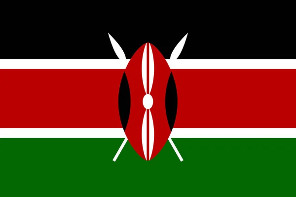 Bandiera vettore Kenya. Simbolo nazionale del Kenya — Vettoriale Stock