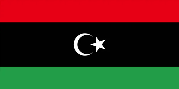 Libyen vektor flagga. Nationell symbol för Libyen — Stock vektor