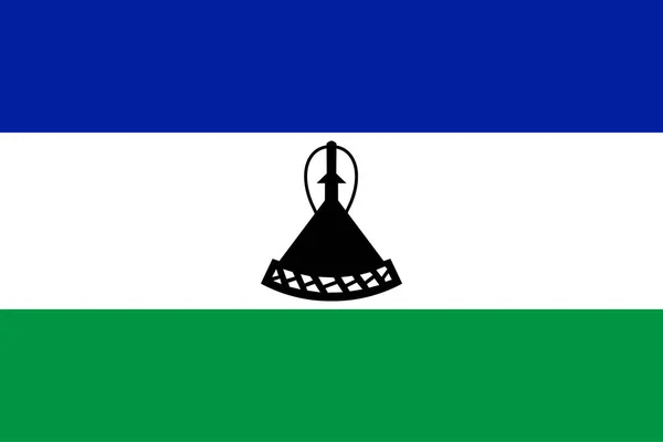 Σημαία του Λεσότο. Εθνικό σύμβολο του Λεσότο — Διανυσματικό Αρχείο