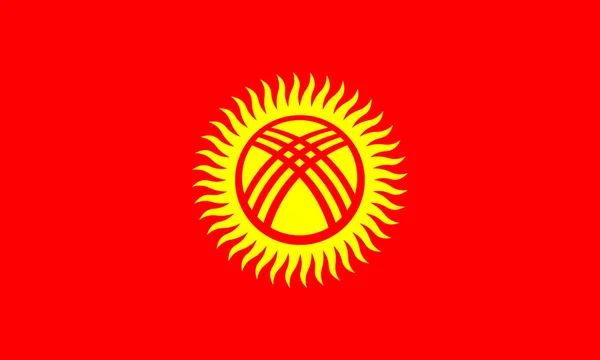 Kyrgyzstan-Vektorfahne. Nationales Symbol von Kyrgyzstan — Stockvektor