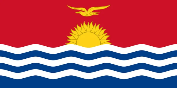 Drapeau vectoriel kiribati. Symbole national de Kiribati — Image vectorielle