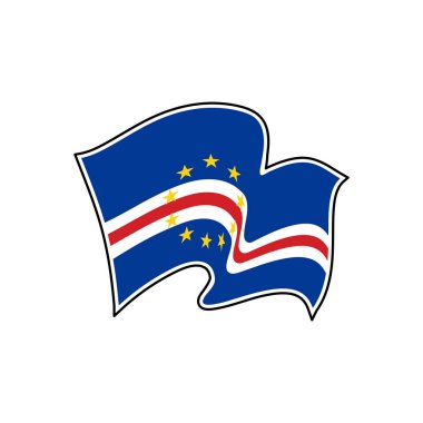 Cape Verde vektör bayrağı. Cape Verde Ulusal sembolü