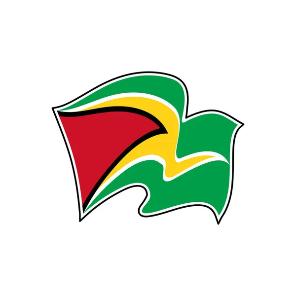 Bandeira vetorial da Guiana. Símbolo nacional da Guiana —  Vetores de Stock