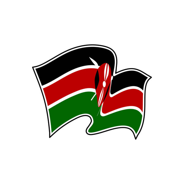 Kenya vector flag. National symbol of Kenya