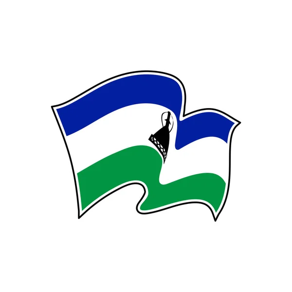 Lesotho vector flag. National symbol of Lesotho — Stock Vector