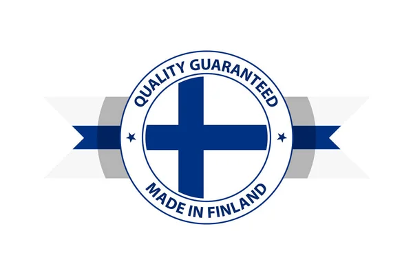 Feito na Finlândia selo de qualidade. Ilustração vetorial — Vetor de Stock