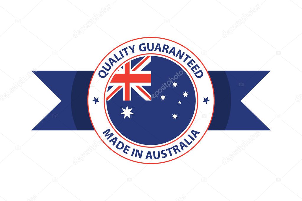 Made in Australia quality stamp. Original vector illustration