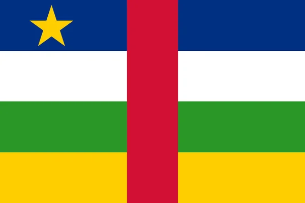 Centraal-Afrikaanse Republiek vector vlag. Bangui — Stockvector