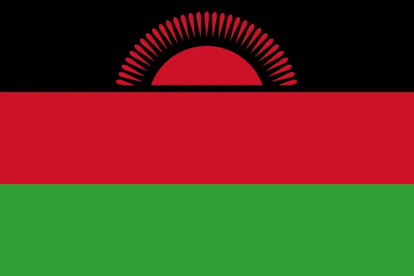 Malavi ulusal bayrağı. Vektör çizimi