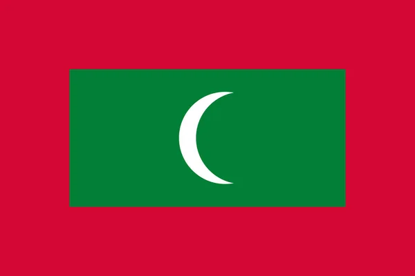 Bandera nacional de Maldivas. Ilustración vectorial . — Vector de stock