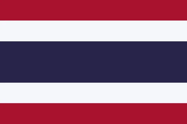 Thailand vektor flagga. Konungariket Thailands flagga — Stock vektor